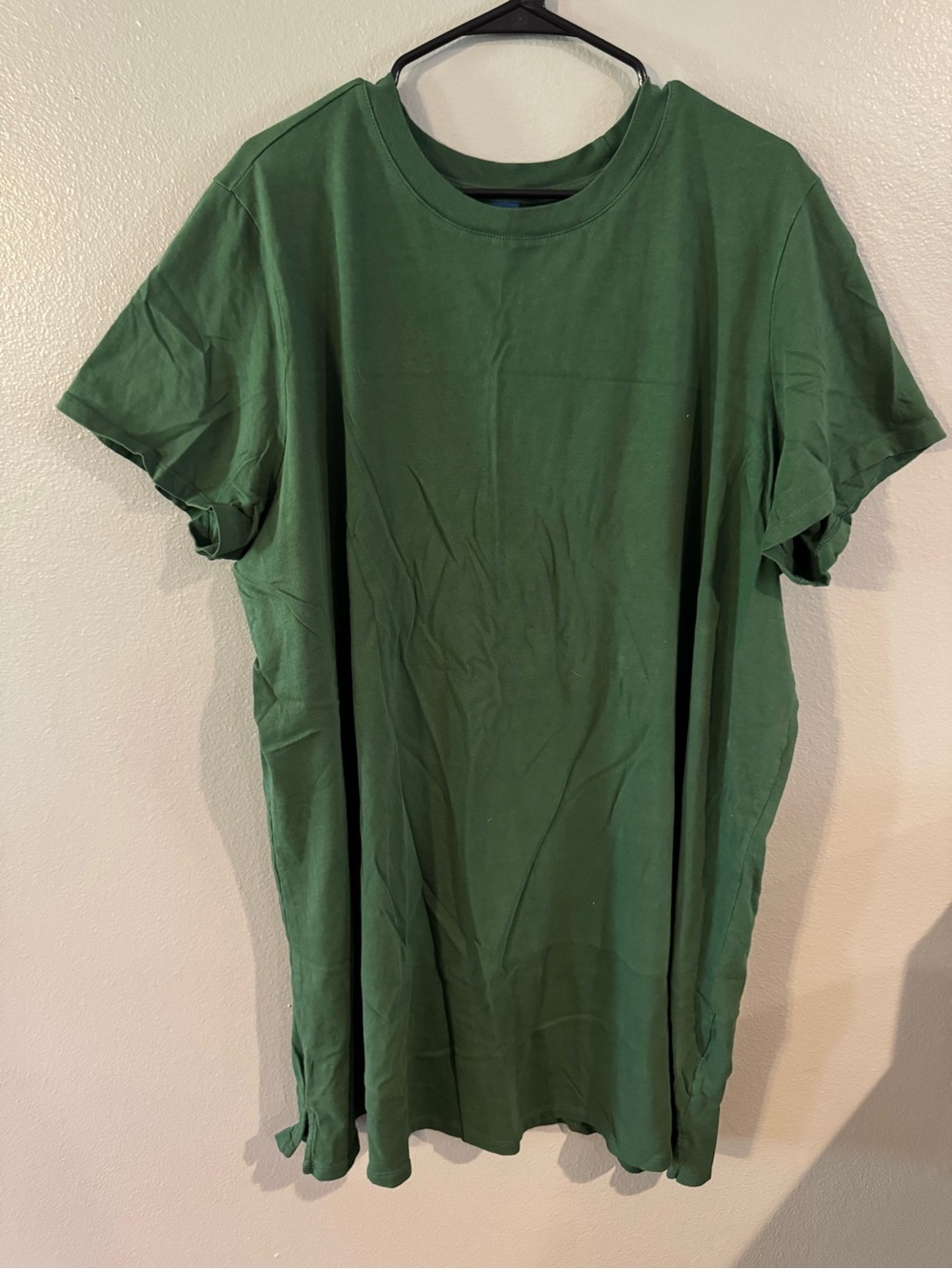 Old Navy Crew Neck T‑Shirt Dress — Forest Green